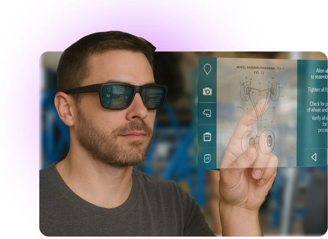 AR Glasses with Mall Labels