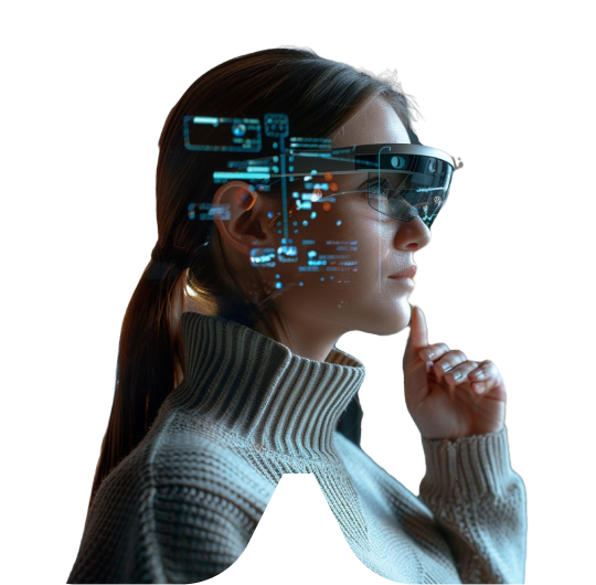 AR Glasses with Mall Labels